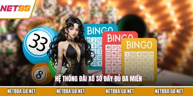 Hệ thống đài xổ số đầy đủ ba miền